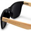   Ochelari de soare unisex Navaris, UV400, Bambus, Albastru, 40731.01.04