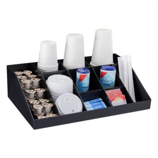   Organizator pentru cafea si ceai Navaris cu 10 compartimente, Negru, 54094.01