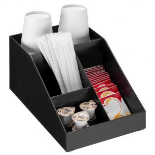   Organizator pentru cafea si ceai Navaris cu 4 compartimente, Negru, 55854.01